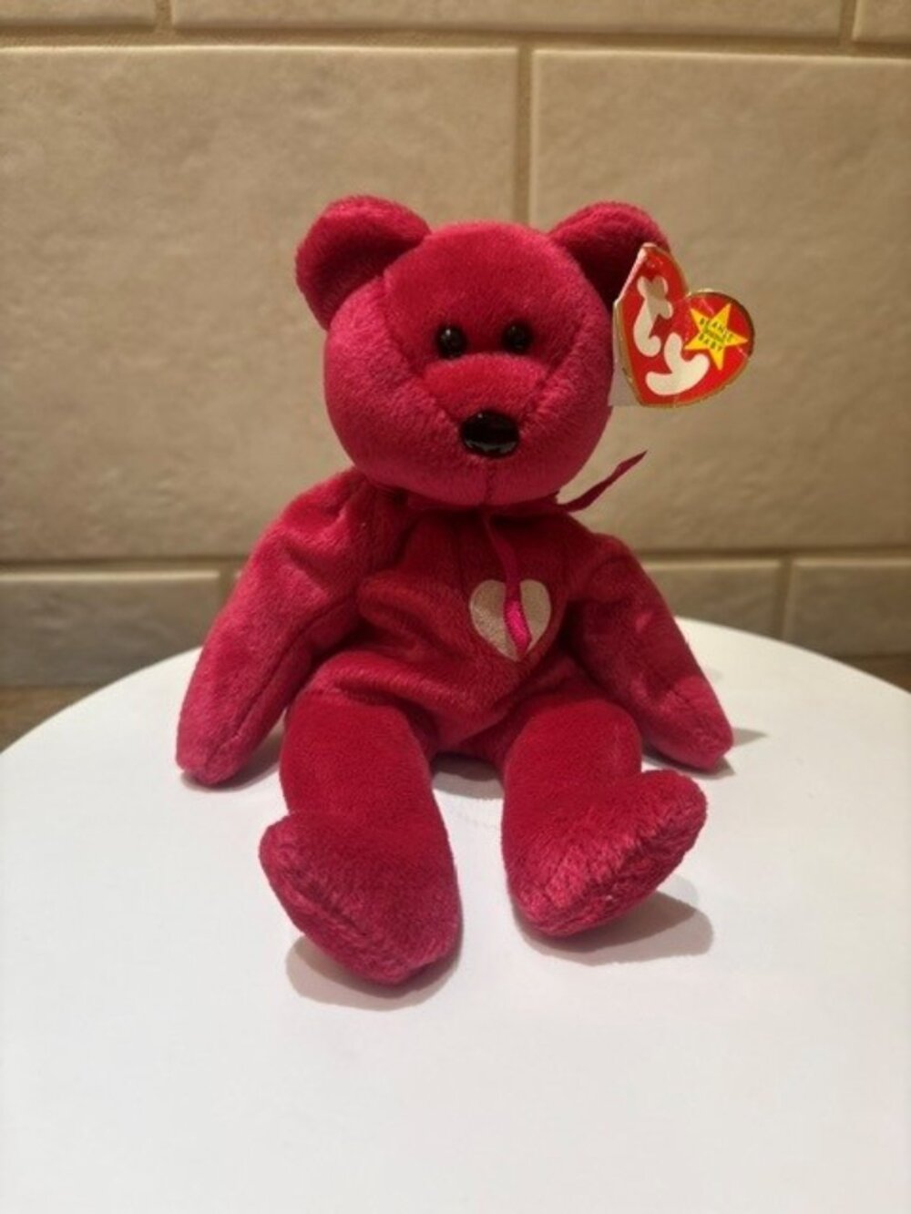 TY Valentina The Valentines Bear Beanie Original Baby Collection Retired Dec '99